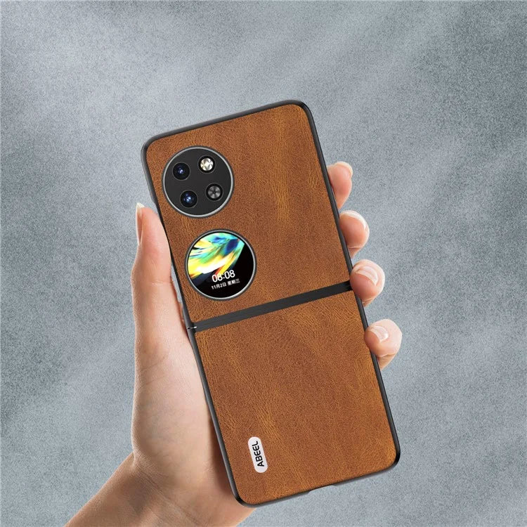 ABEEL For Huawei Pocket 2 Folding Phone Case Retro Leather+PC Cover
