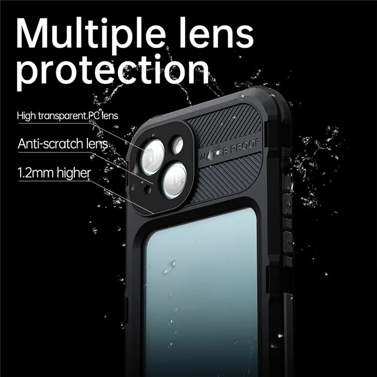 SHELLBOX M Series for iPhone 13 6.1 inch Case Metal IP68 Waterproof Diving Phone Case