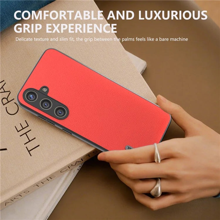 ABEEL For Samsung Galaxy S24 Back Protective Case Litchi Texture Phone Cover