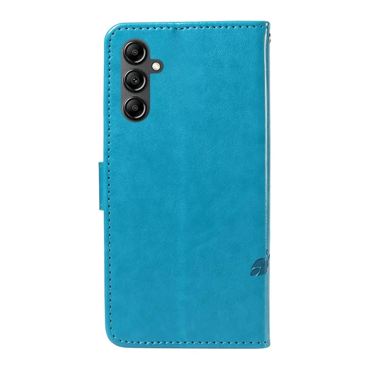 For Samsung Galaxy A15 5G Magnetic Phone Case Imprinted Apricot Blossom Pattern Wallet Cover