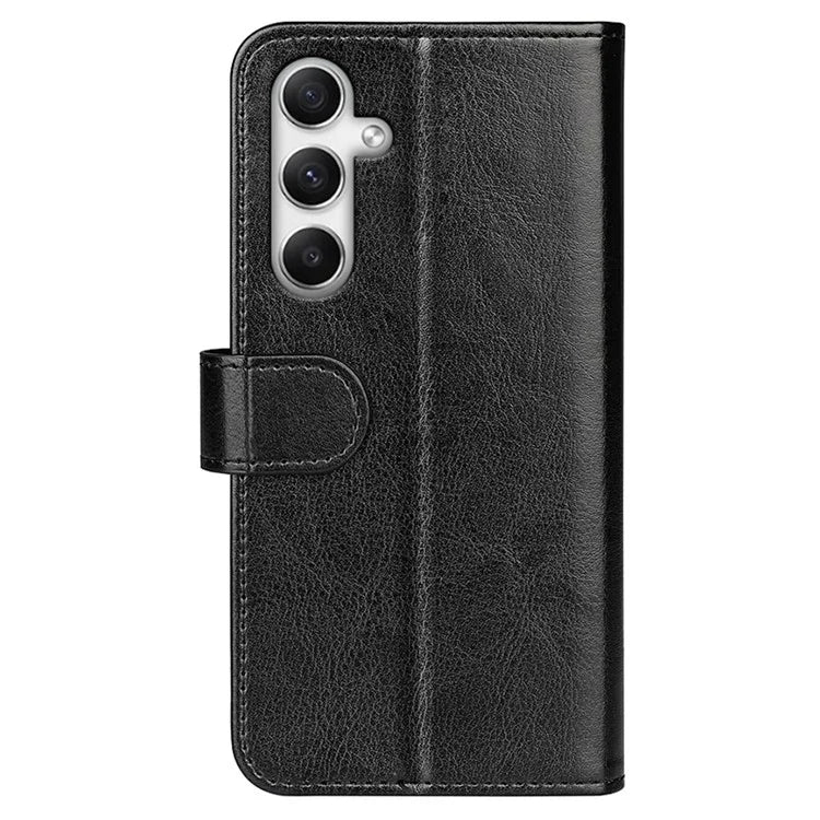 For Samsung Galaxy A35 5G PU Leather Phone Cover Crazy Horse Texture Wallet Card Slots Case