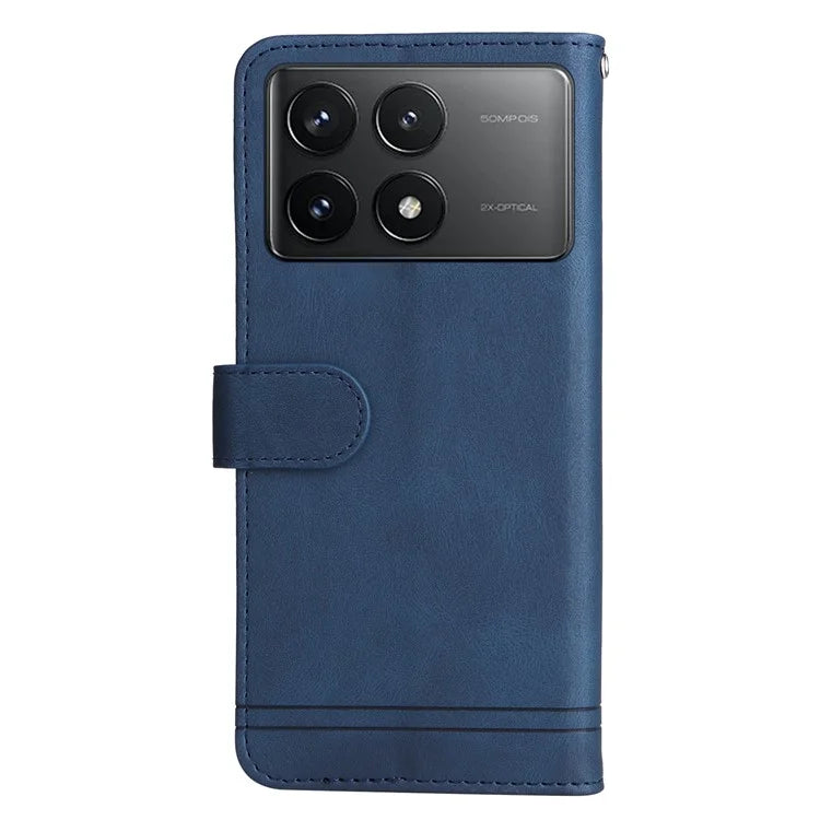 For Xiaomi Redmi K70E 5G / Poco X6 Pro 5G Case Skin-Touch Feeling Wallet Leather Cover Phone Shell