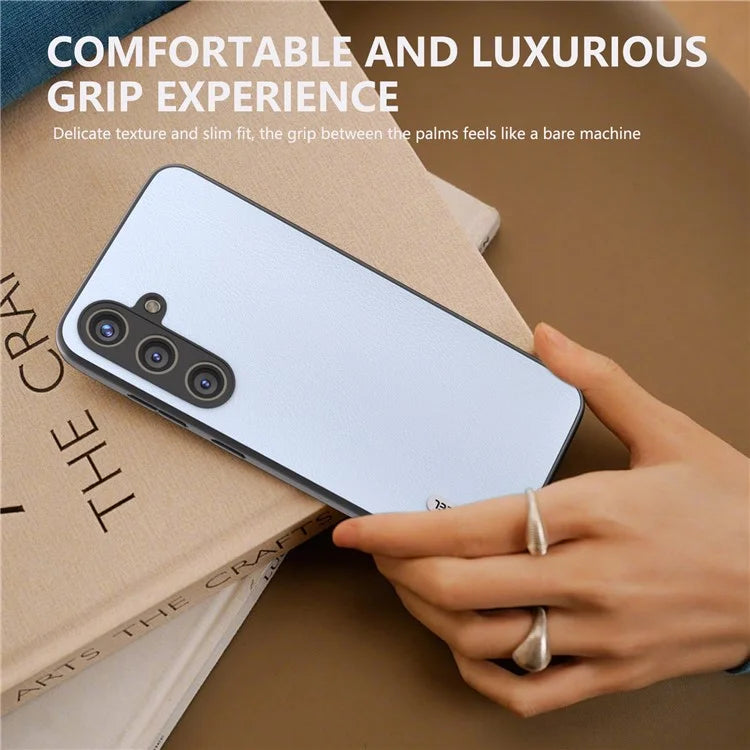 ABEEL For Samsung Galaxy S24+ Phone Case Ecological Texture Leather Cover Soft Touch