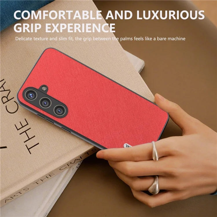 ABEEL For Samsung Galaxy S24+ Cross Texture Case Impact-Resistant Mobile Phone Cover