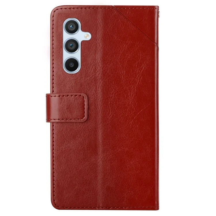 HT01 For Samsung Galaxy A55 5G Flip Leather Case Wallet Phone Cover with Strap