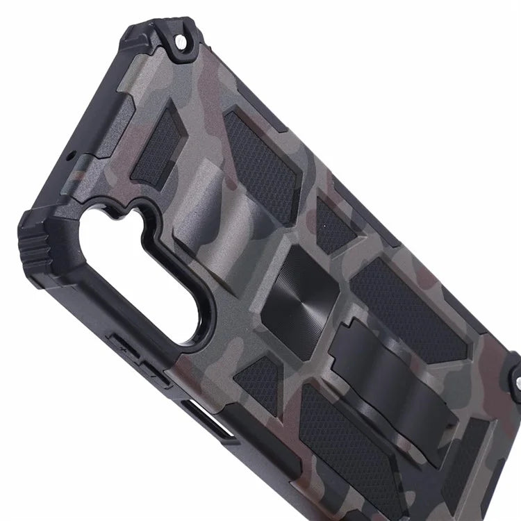 For Samsung Galaxy A05s 4G Cell Phone Case Camouflage Pattern TPU+PC Kickstand Cover