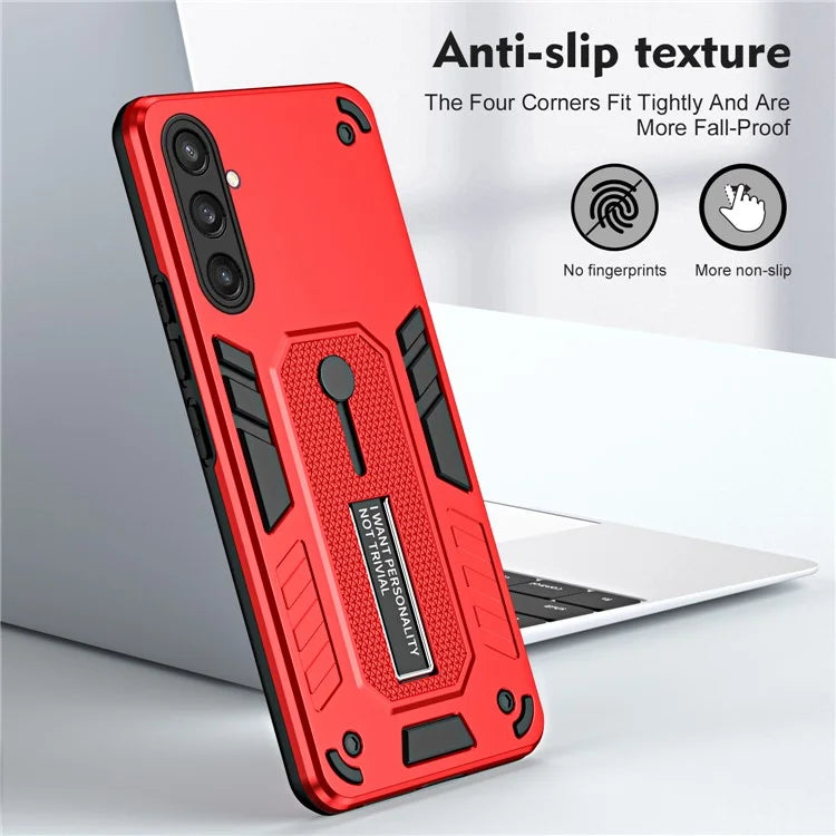 For Samsung Galaxy S23 FE Kickstand Case PC+TPU Shock Absorbing Mobile Phone Cover