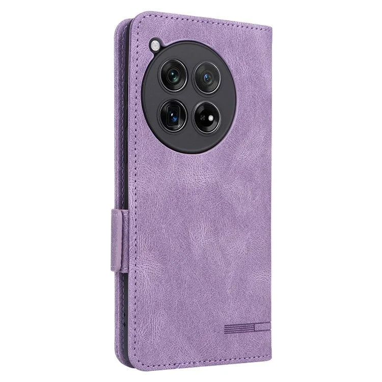 For OnePlus 12 5G Leather Case Wallet Phone Cover Hardware Decor