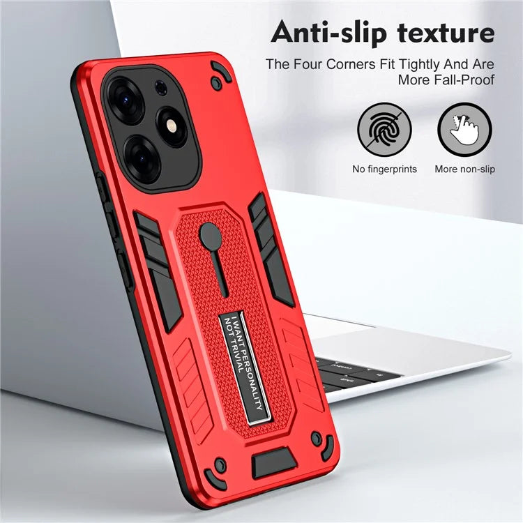 For Transsion Tecno Spark 10 Pro Phone Case Hidden Metal Kickstand Protective Cover