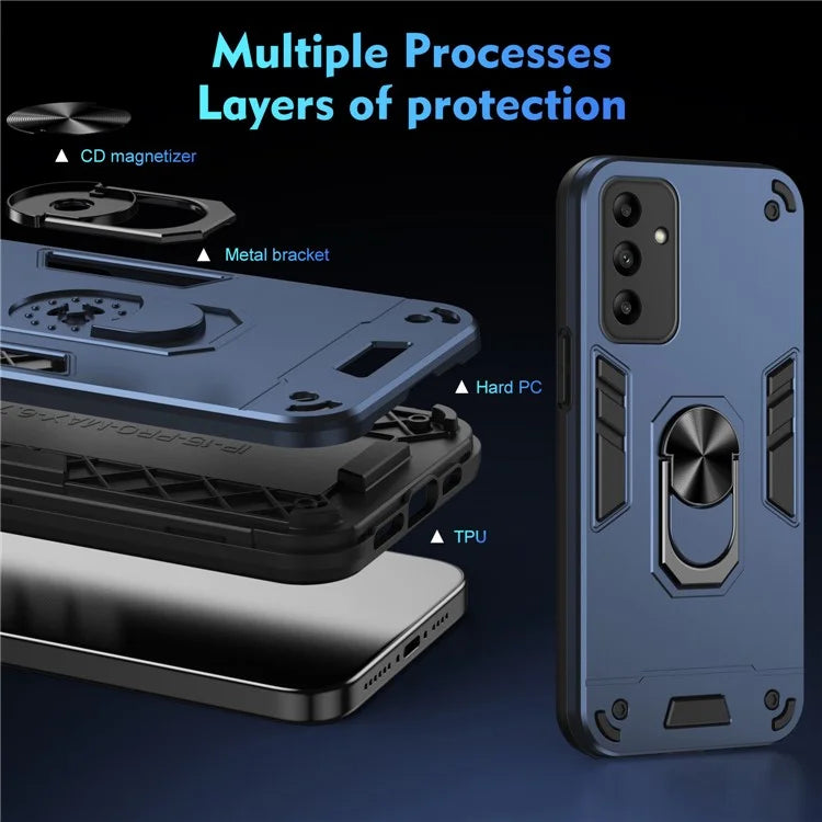 For Samsung Galaxy A05s 4G Phone Case PC+TPU Cover Rotary Kickstand
