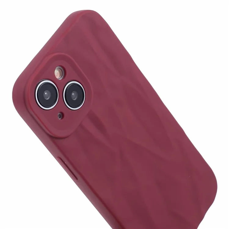 HRX Series For iPhone 13 6.1 inch Case 3D Pleats Wrinkle Drop-proof TPU Protective Shell