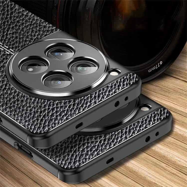 For OnePlus 12 5G Soft TPU Case Litchi Texture Protective Phone Cover