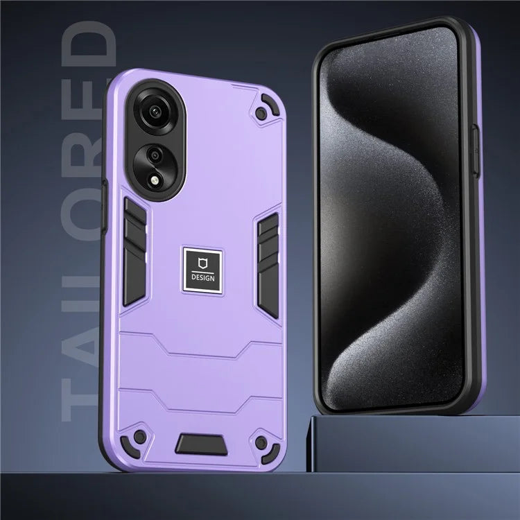For Oppo A78 4G Case Protective PC+TPU Dual Layer Hybrid Phone Cover
