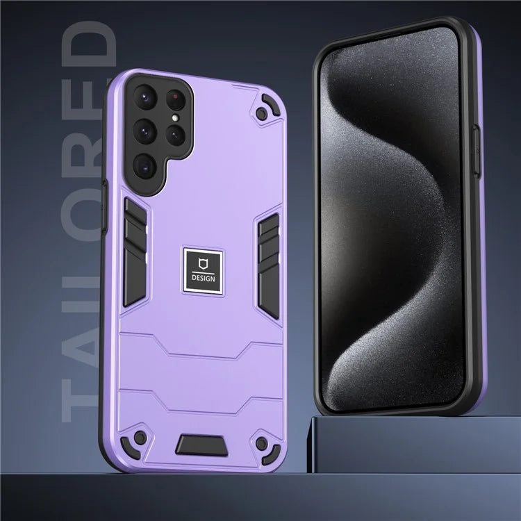 2 in 1 Case for Samsung Galaxy S24 Ultra PC + TPU Shockproof Protection Cell Phone Cover