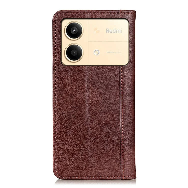 For Xiaomi Redmi Note 13R Pro 5G Case Litchi Texture Magnetic Split Leather Wallet Cover
