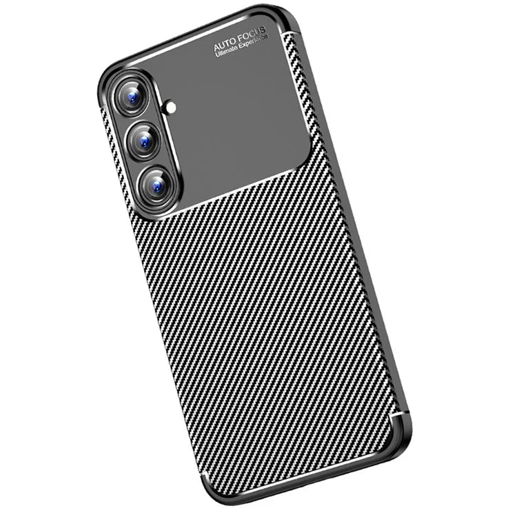 For Samsung Galaxy A55 5G TPU Case Carbon Fiber Texture Slim-Fit Mobile Phone Cover
