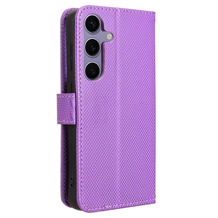 For Samsung Galaxy S24 Diamond Texture Leather Case Phone Wallet Stand