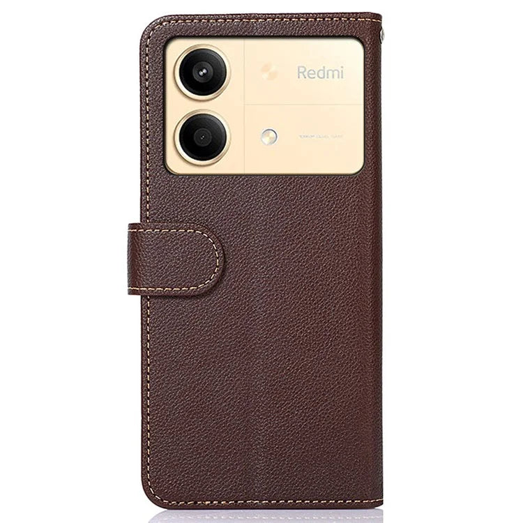 KHAZNEH For Xiaomi Redmi Note 13R Pro 5G Leather Case RFID Blocking Phone Wallet Cover
