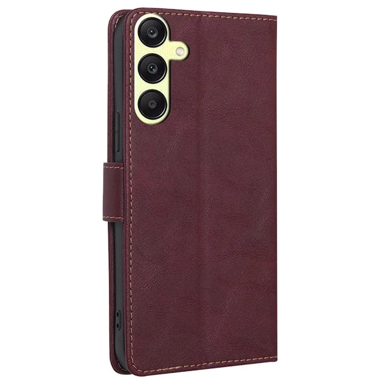 For Samsung Galaxy A25 5G (Global) (161.0 x 76.5 x 8.3mm) Case Leather Cowhide Texture Phone Cover with RFID Blocking Wallet