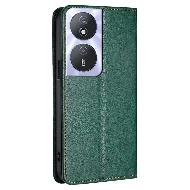 Solid Color Case for Honor Play 50 Plus 5G / Play 8T 5G / X7b 4G Cover Folio Flip PU Leather Phone Protector