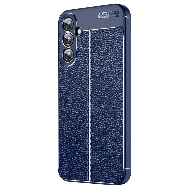 For Samsung Galaxy A55 5G Case Shockproof Litchi Texture TPU Shell Slim-fit Phone Cover