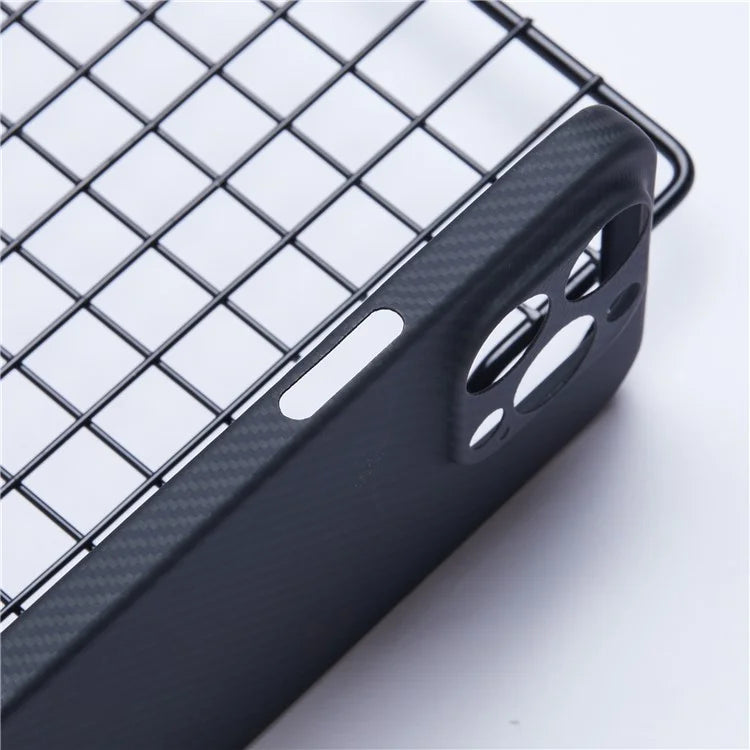 For iPhone 13 Pro Max Case 600D Fine Texture Aramid Fiber Phone Cover (Precise Lens Hole)