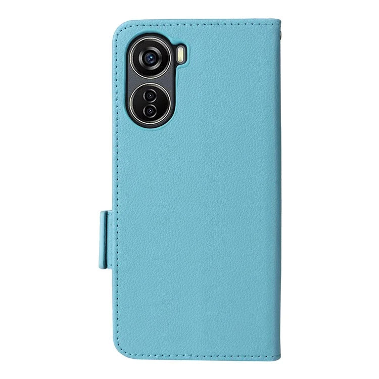 For ZTE Blade V41 Vita 5G / Axon 40 Lite / Blade V40 Design / V50 Design 5G / nubia Neo 5G Case Wallet Phone Cover Litchi Texture