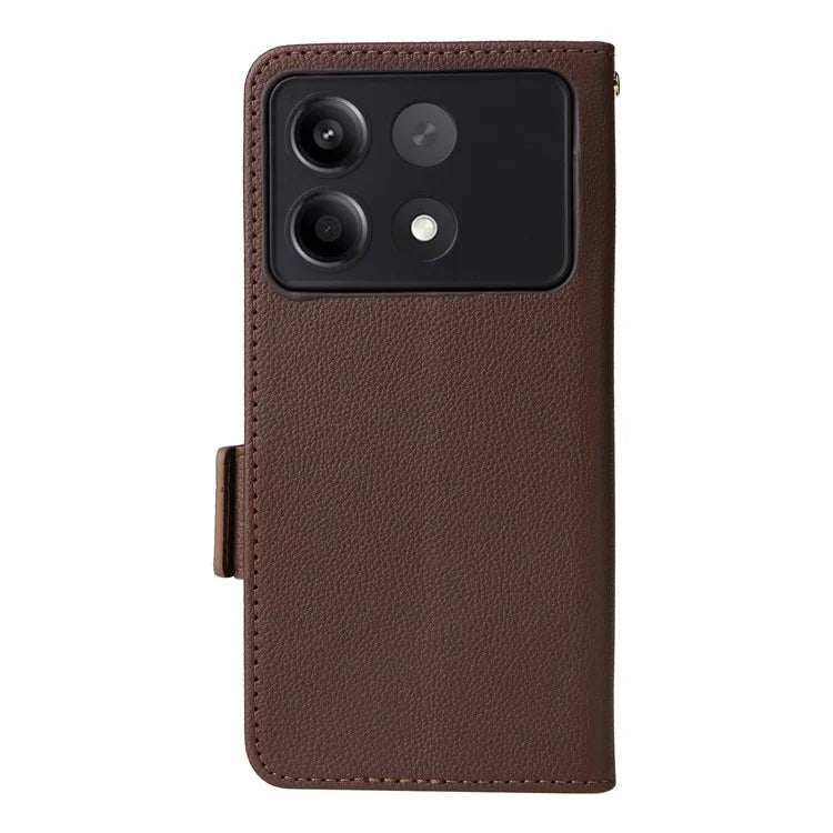 For Xiaomi Redmi Note 13R Pro 5G / Poco X6 Neo 5G Phone Case PU Leather Card Slots Magnetic Closure Cover Full Protection