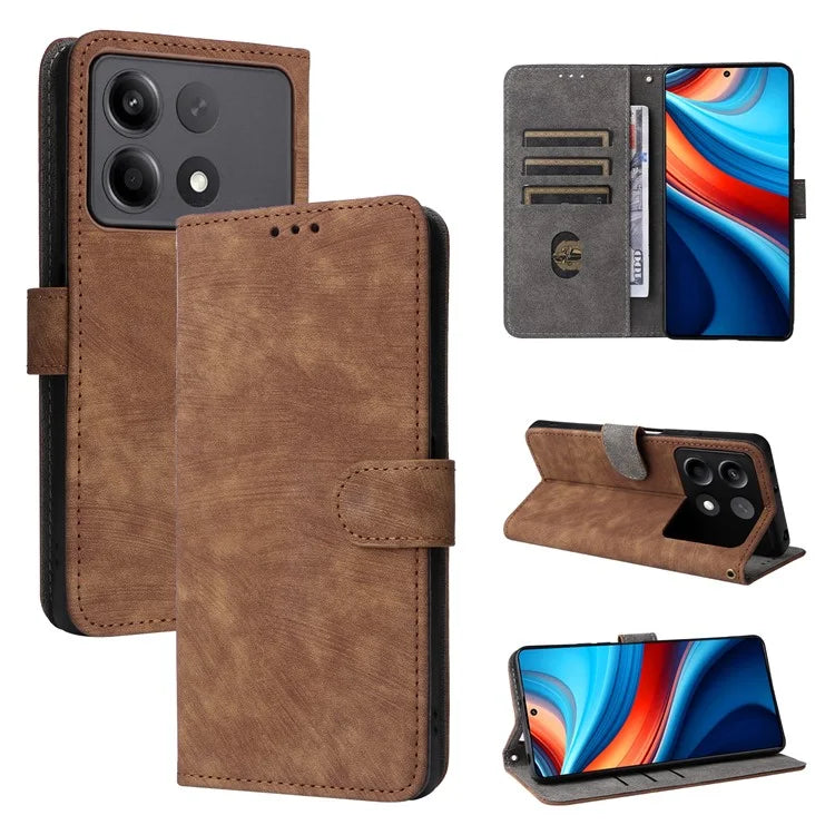 For Xiaomi Redmi Note 13R Pro 5G / Poco X6 Neo 5G Case RFID Blocking Wallet PU Leather+TPU Phone Cover