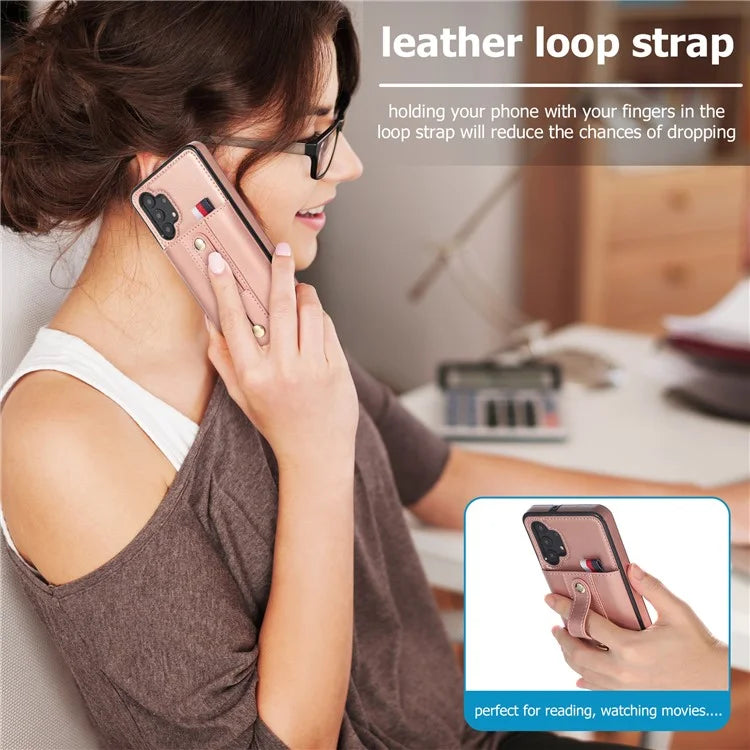 For Samsung Galaxy A73 5G Case Hidden Card Holder Retro PU Leather Coated TPU Phone Cover