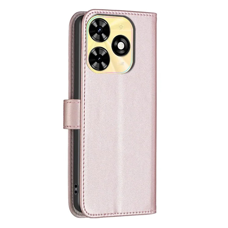 BINFEN COLOR BF17 For Transsion Infinix Smart 8 4G Leather Cover Viewing Stand Wallet Phone Case