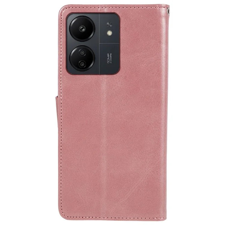 Magnetic Phone Case for Xiaomi Redmi 13C 4G / Poco C65 4G PU Leather Wallet Stand Cover