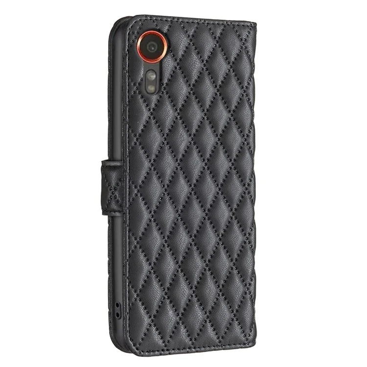 BINFEN COLOR BF Style-14 For Samsung Galaxy Xcover 7 Wallet Case Imprinted Leather Cover
