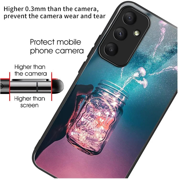 For Samsung Galaxy A35 5G Tempered Glass Phone Case Pattern Drop Protection
