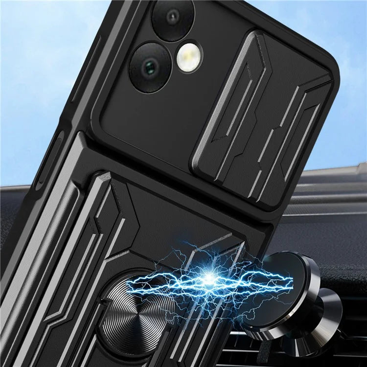 For Samsung Galaxy A05 4G Case Kickstand Anti-fall PC+TPU Phone Protector
