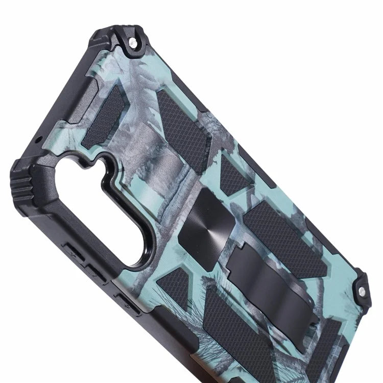 For Samsung Galaxy A55 5G Phone Case Kickstand Protective Cover Camouflage Pattern