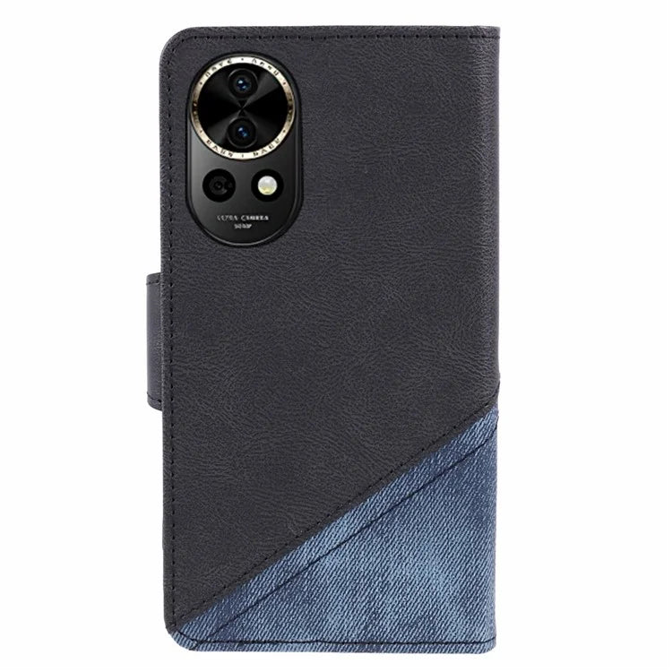 For Huawei nova 12 5G Cell Phone Case PU Leather Splicing Drop-proof Wallet Stand Cover