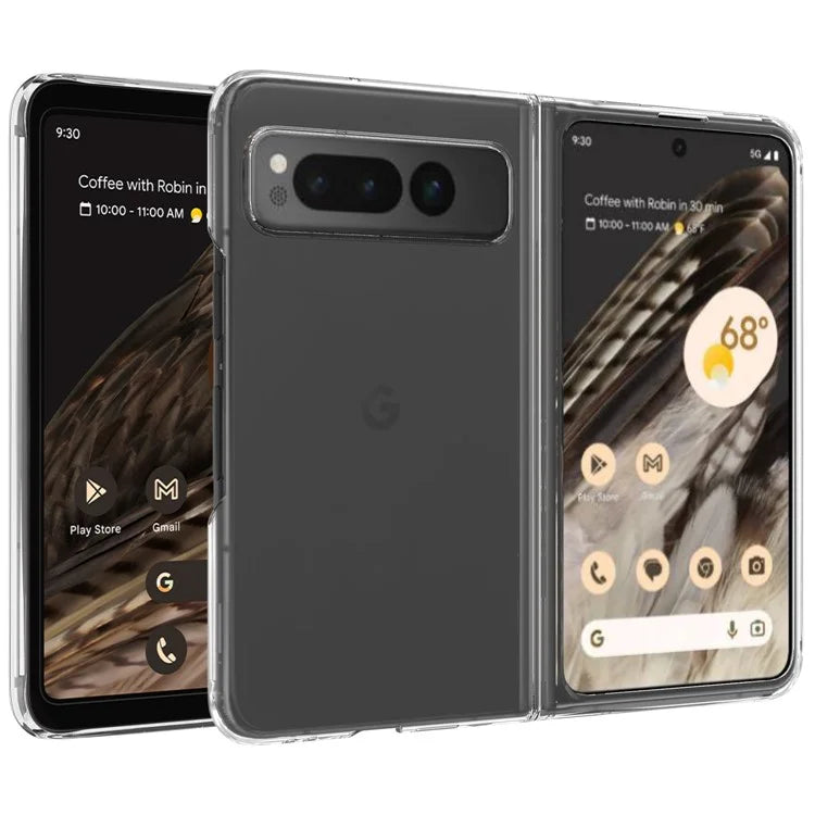 Acrylic Phone Case for Google Pixel Fold Clear Phone Cover Anti-scratch