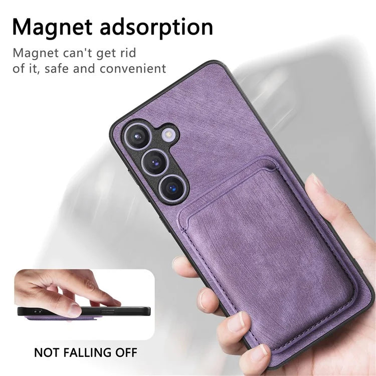 D12 For Samsung Galaxy S24+ Detachable Magnetic Card Case Fall Proof Phone Cover