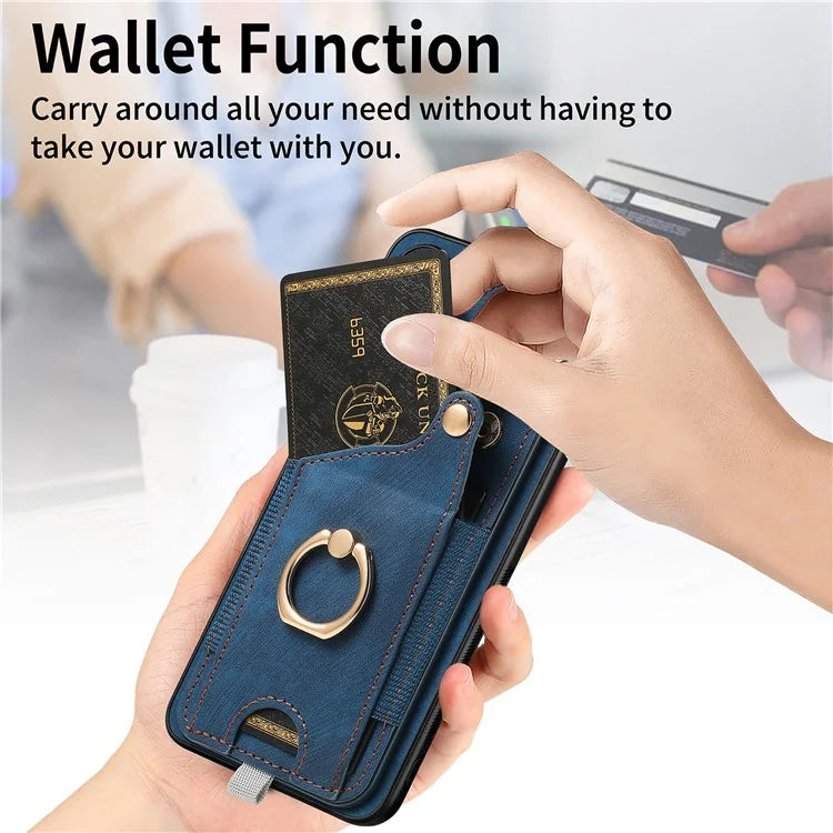 For Samsung Galaxy S24 Cell Phone Case Scratch-resistant Cover with Ring Kickstand