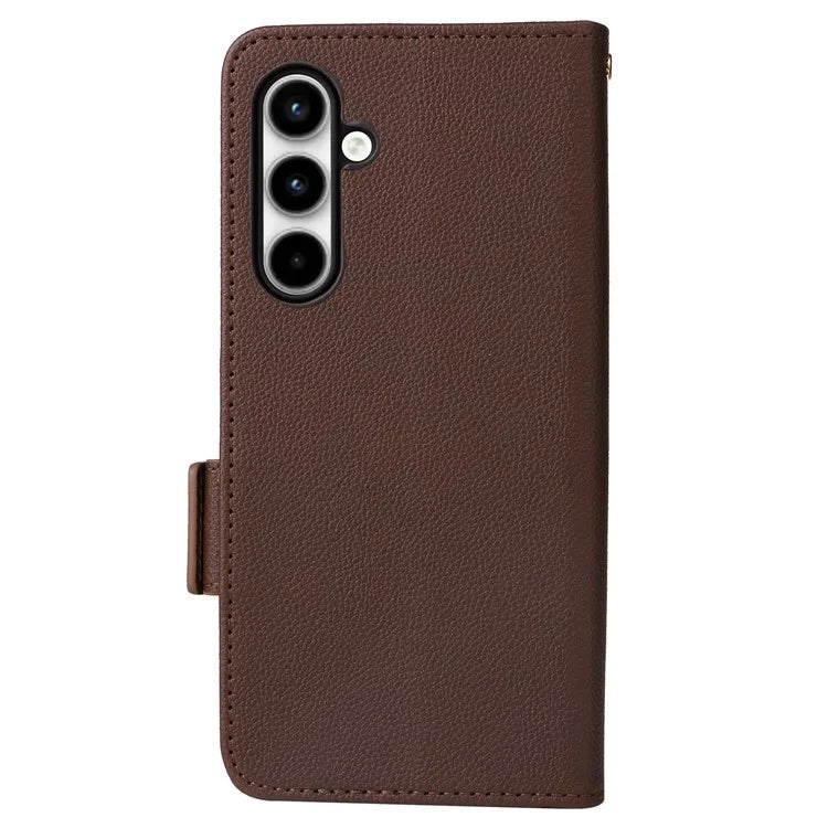 For Samsung Galaxy A35 5G Lychee Texture Leather Case with Wallet Card Slots