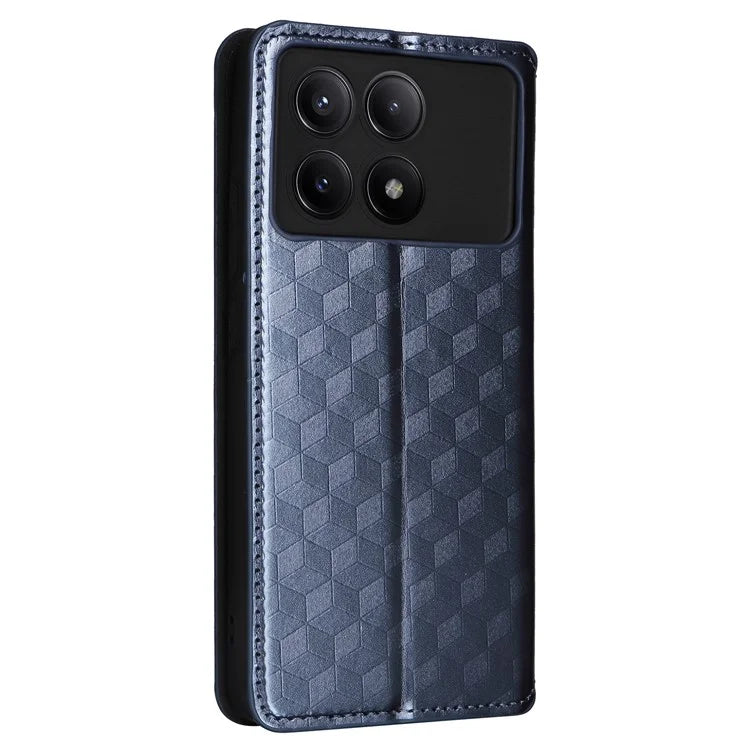 For Xiaomi Redmi K70E 5G / Poco X6 Pro 5G Case Rhombus Pattern Leather Cover