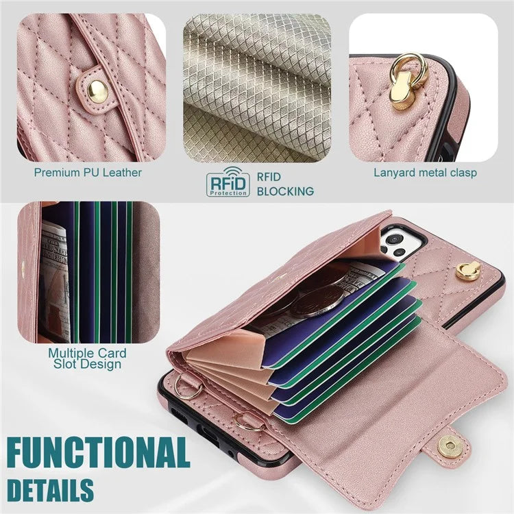 026 For Samsung Galaxy A54 4G / 5G / A52s 5G Crossbody Phone Case Kickstand Card Slots