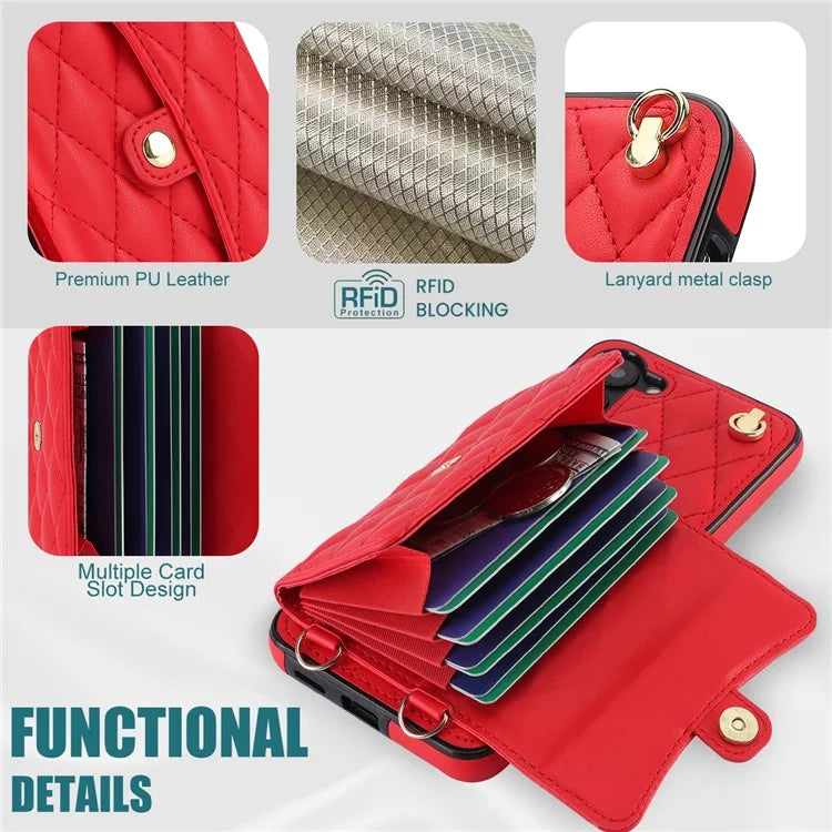 026 For Samsung Galaxy S23 Kickstand Case Card Slots Crossbody Phone Cover