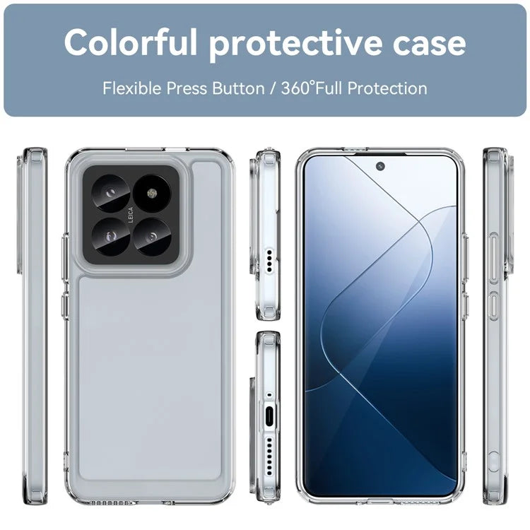 For Xiaomi 14 Pro Case Candy Series Clear TPU Drop Protection Cell Phone Cover