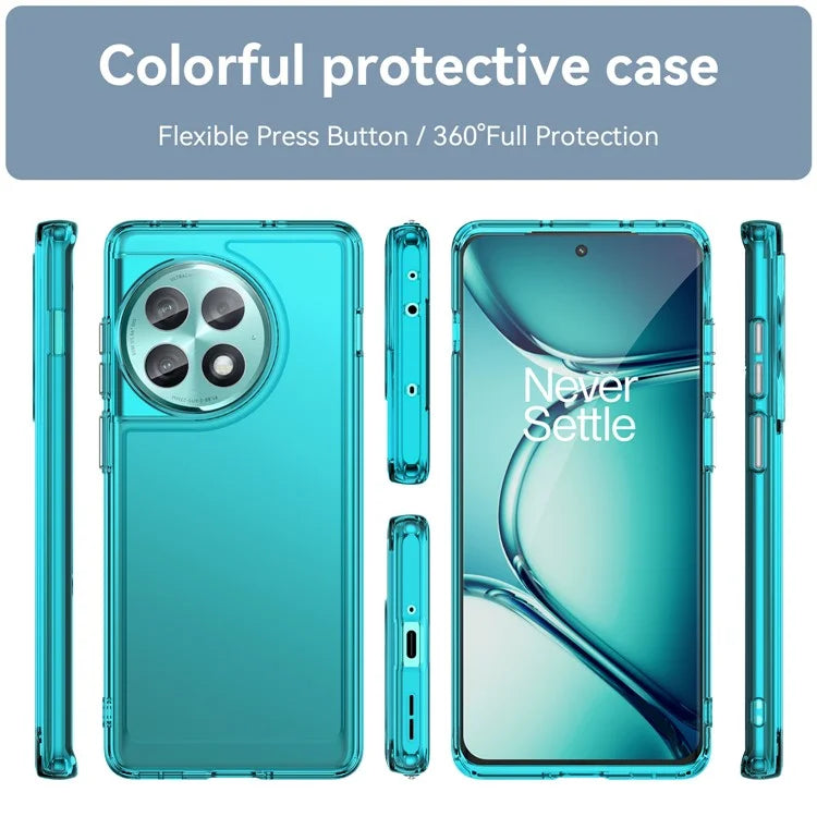 For OnePlus Ace 2 Pro 5G Case Candy Series Shock Absorbing TPU Cell Phone Cover Blue
