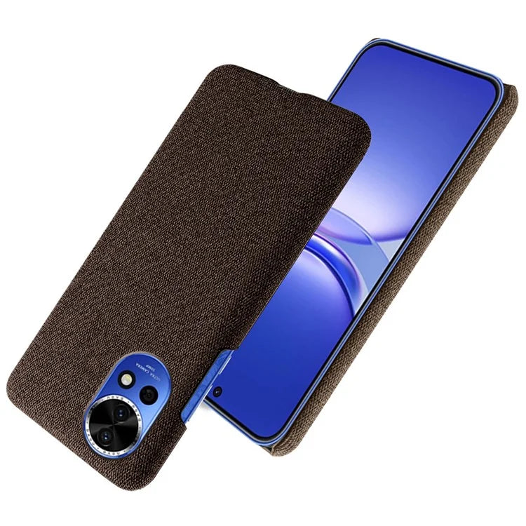 For Huawei nova 12 Pro 5G / nova 12 Ultra 5G Cell Phone Case Cloth Texture Solid Color Back Cover