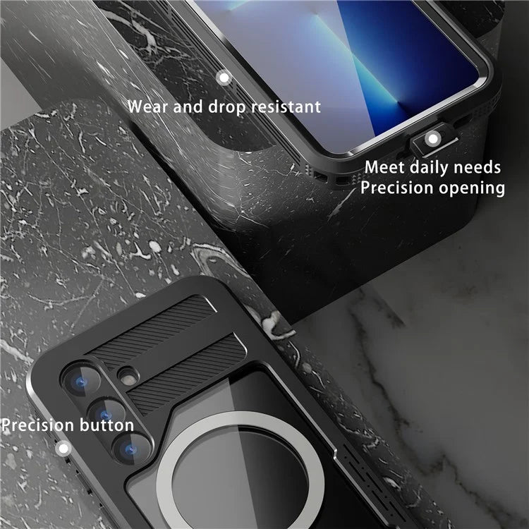 REDPEPPER For Samsung Galaxy S24 IP68 Waterproof Magnetic Case Clear Phone Cover