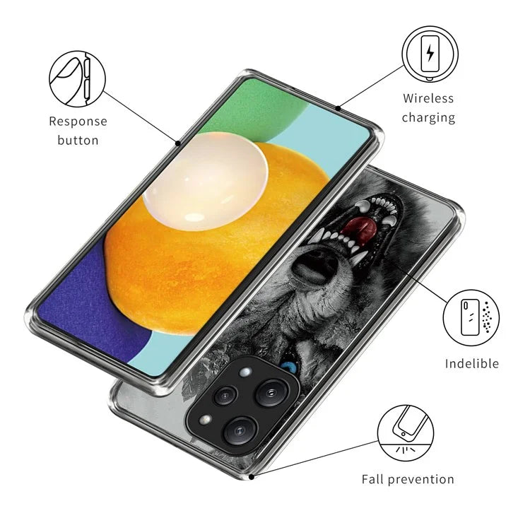 For Xiaomi Redmi 12 5G (Global) TPU Back Case Pattern Shockproof Phone Cover