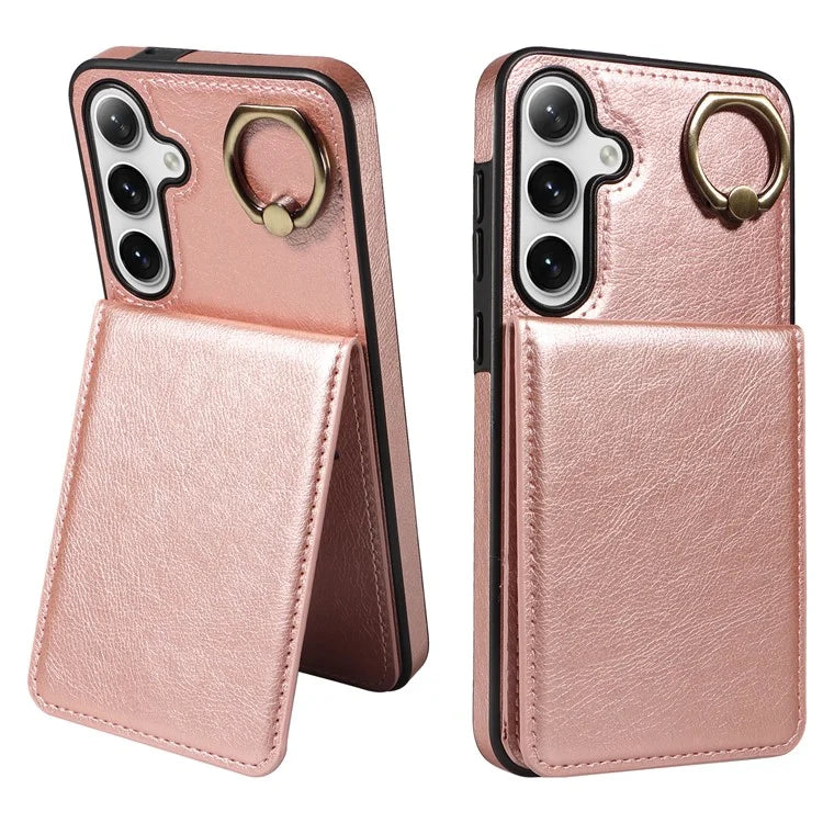 004 PU Leather+TPU Cover for Samsung Galaxy S24+ Case Vertical Flip Litchi Texture Phone Cover